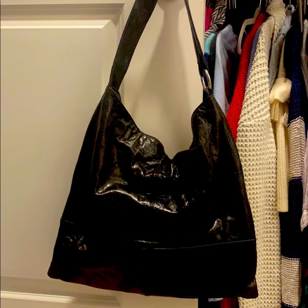 HOBO Black Leather Shoulder Bag